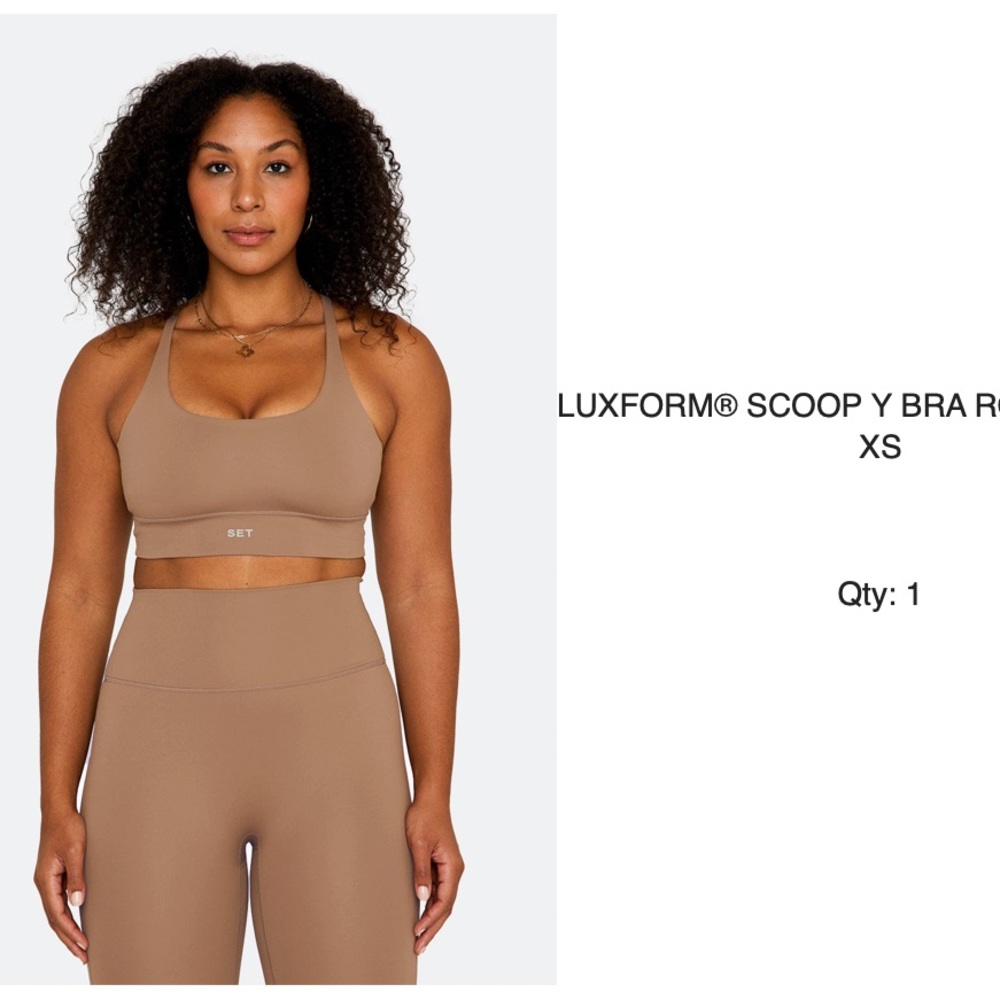 SET ACTIVE LUXFORM Scoop Y Bra and Leggings in Rocky